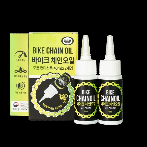 [대림] 바이크/자전거/전기자전거 체인 오일 40mlx2 부드러운 페달링 마찰소음 개선/부식방지
